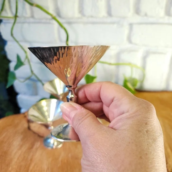 Rare Zodax Metal Aperitif Glasses - Picture 2 of 12